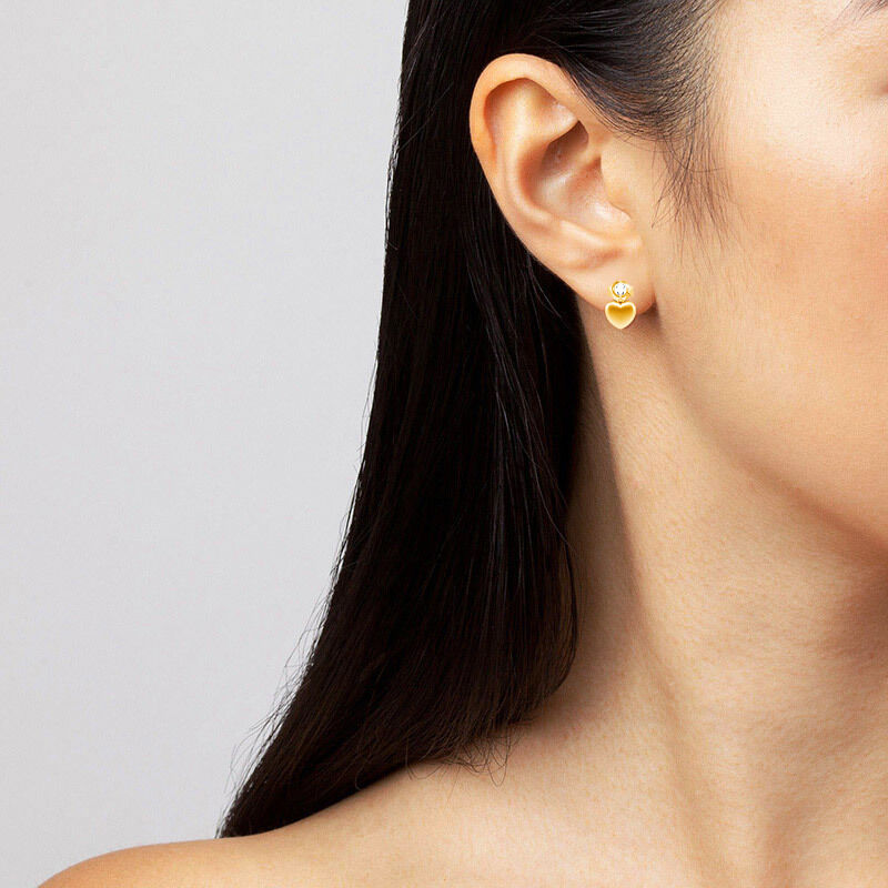 "Love is All About" Round Cut Drop Earrings