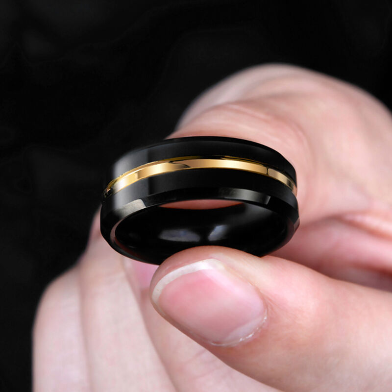 "Schwerelos" 8mm Herren-Ehering aus Wolframkarbid
