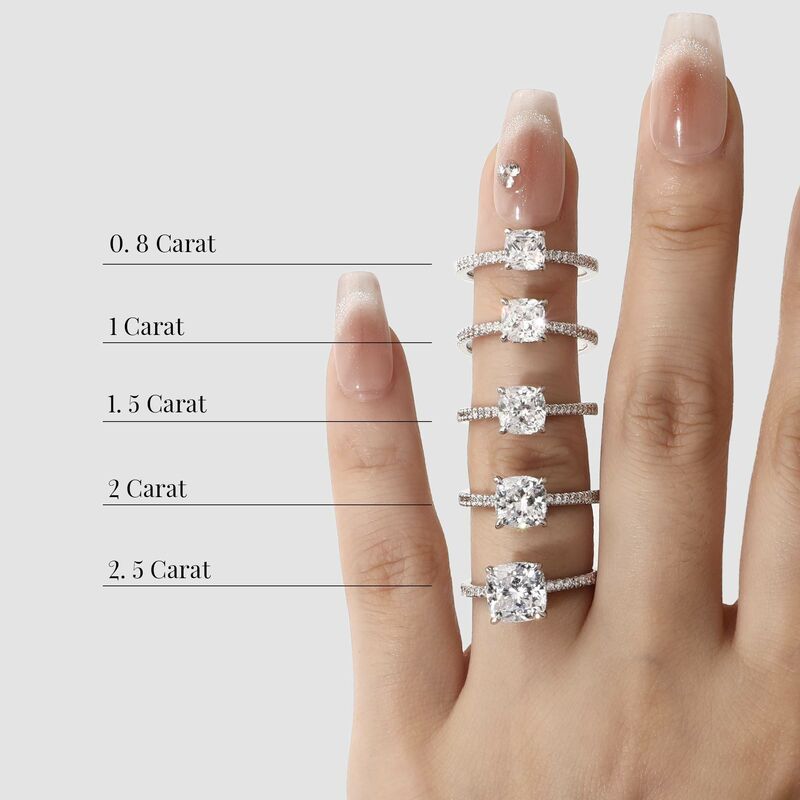 "You Make My Day" 0.8ct Cushion Cut Halo Engagement Ring