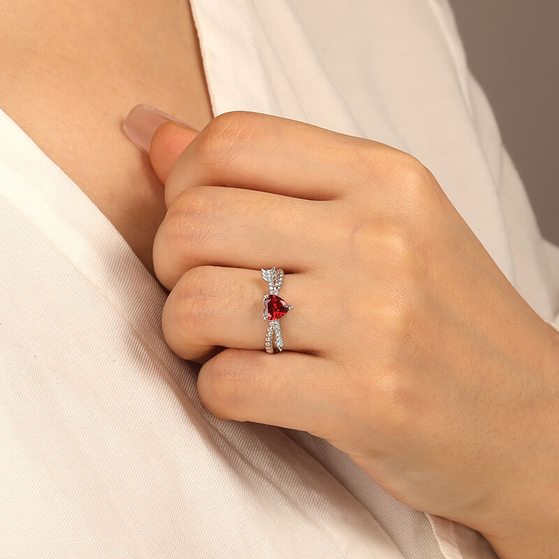 "Cupid's Embrace" Stackable Dainty Ring